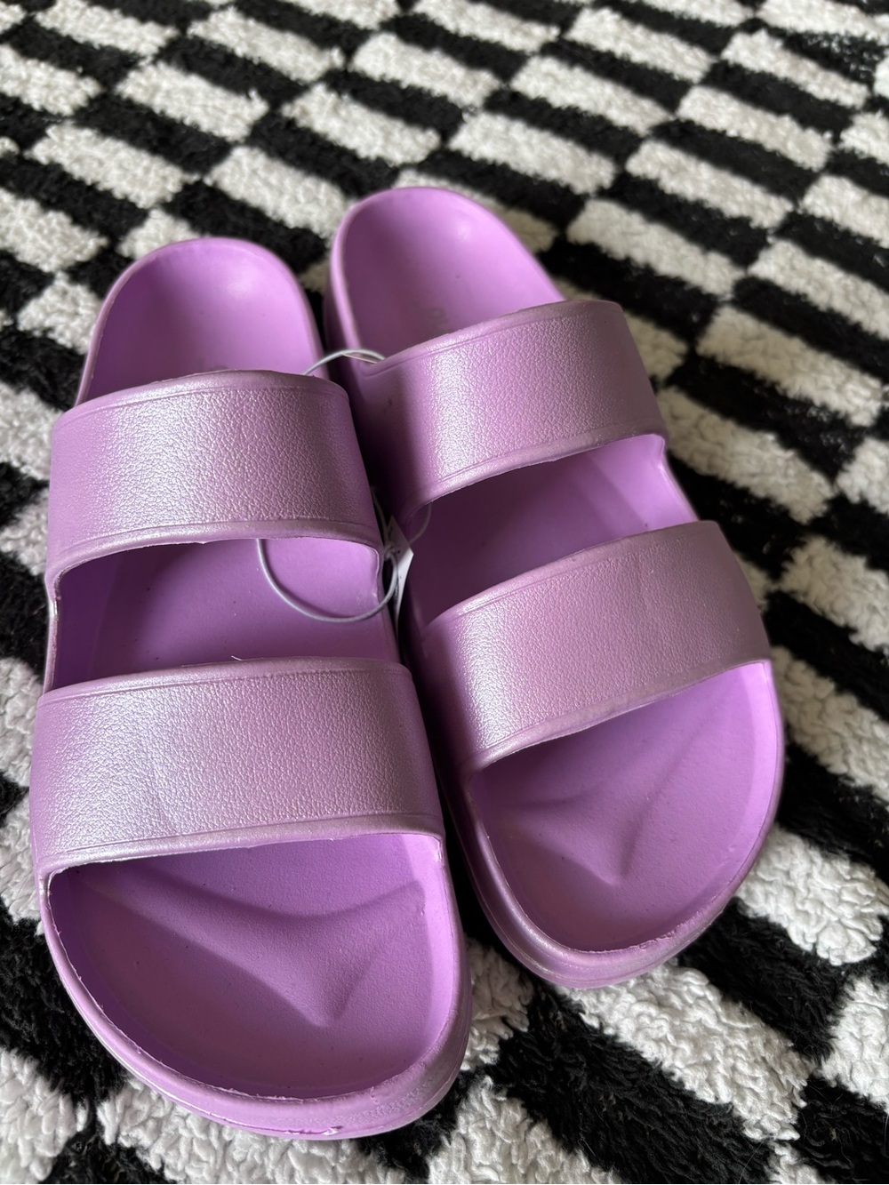 Cat & Jack Purple Double-Strap Kids Slide Sandals